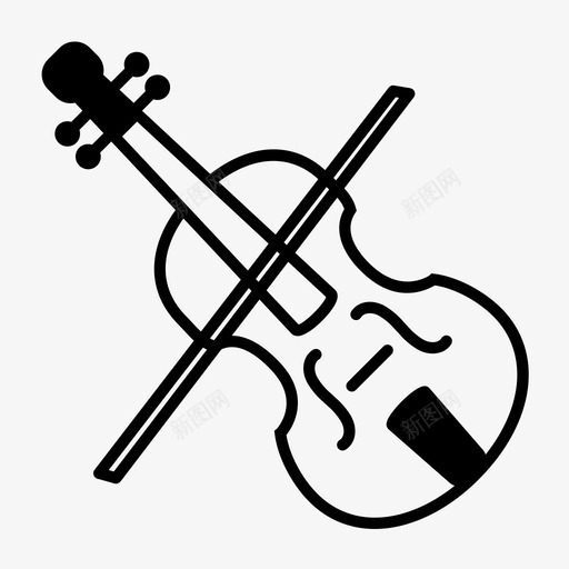 小提琴乐器音乐图标svg_新图网 https://ixintu.com 乐器 声音 小提琴 歌曲 管弦乐队 音乐