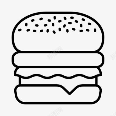 奶酪汉堡餐厅食物图标图标