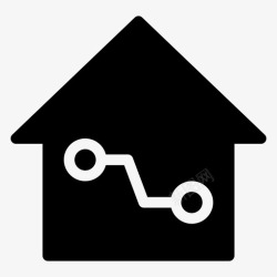 房产简单素材技术家庭房子图标高清图片
