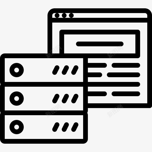 托管提供商搜索引擎优化图标svg_新图网 https://ixintu.com 托管 提供商 搜索引擎优化 服务器 网站 营销