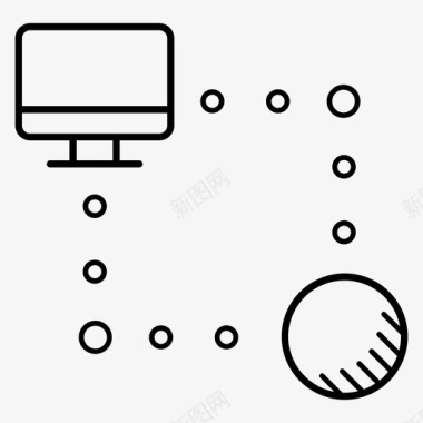 连接计算机因特网网络图标图标