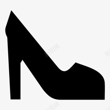 高跟鞋时装鞋类图标图标