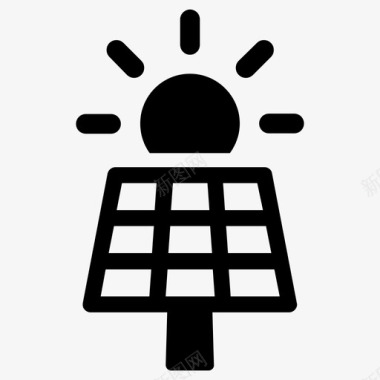太阳能能源绿色图标图标