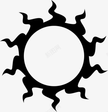 阳光炎热日出图标图标