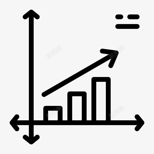 分析图表增加图标svg_新图网 https://ixintu.com 上升 分析 图表 增加 箭头涨价 统计 银行和金融
