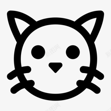 猫动物脸图标图标