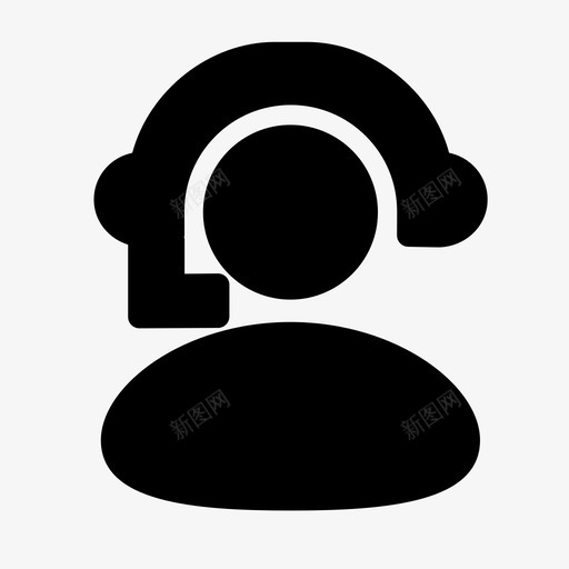 客户服务耳机个人图标svg_新图网 https://ixintu.com 个人图标 客户服务 耳机