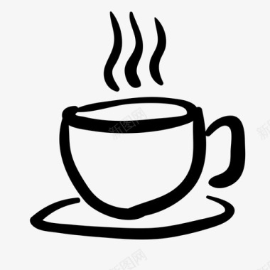 咖啡热的马克杯图标图标