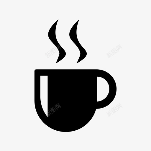 咖啡饮料拿铁图标svg_新图网 https://ixintu.com 咖啡 拿铁 早晨 饮料 马克杯