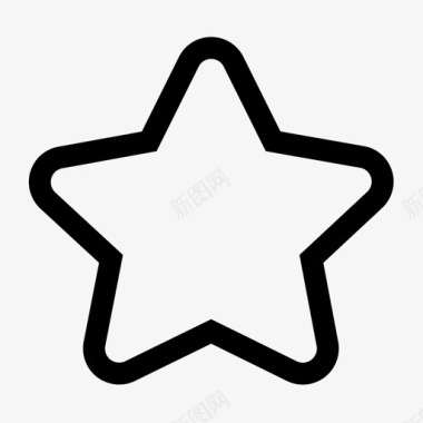 五角星_线性图标