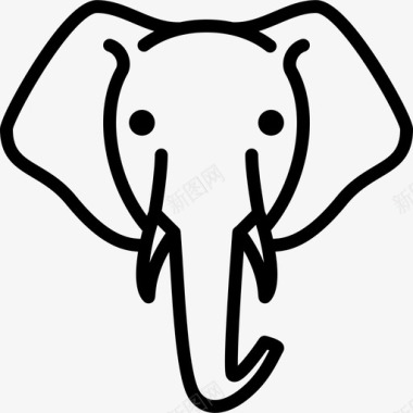 象头动物群直线型图标图标