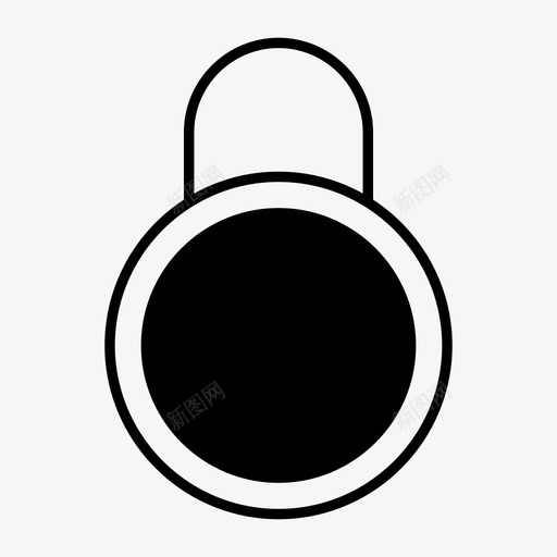 锁封闭锁挂锁图标svg_新图网 https://ixintu.com 保护 安全 封闭锁 挂锁 锁 锁牢固