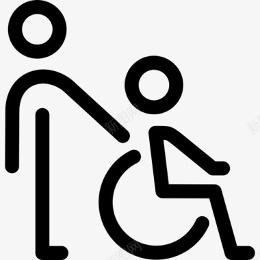 照顾残疾人人的生命直系亲属图标图标