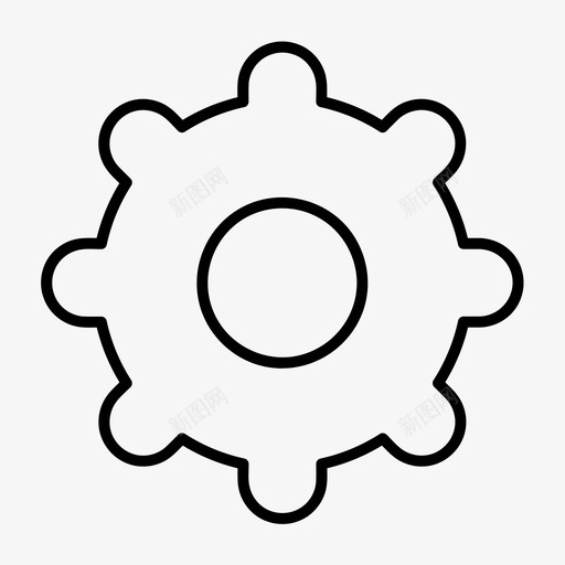 设置控制齿轮图标svg_新图网 https://ixintu.com 基本图标所有尺寸 控制 管理 设置 齿轮