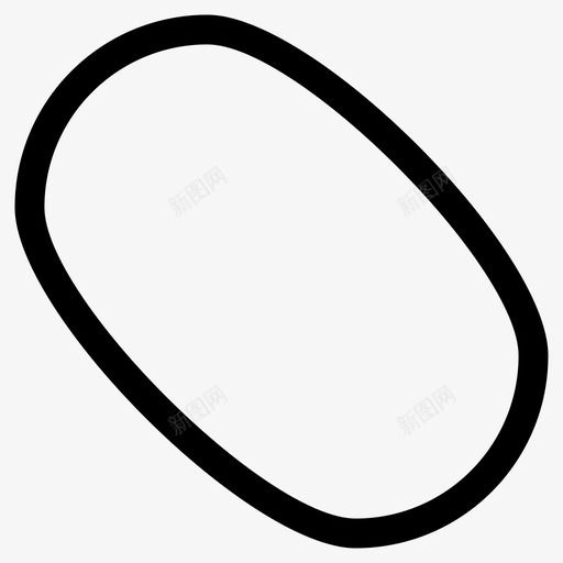 形状圆形鼠标型图标svg_新图网 https://ixintu.com 圆形 形状 有机 椭圆形 细 鼠标型