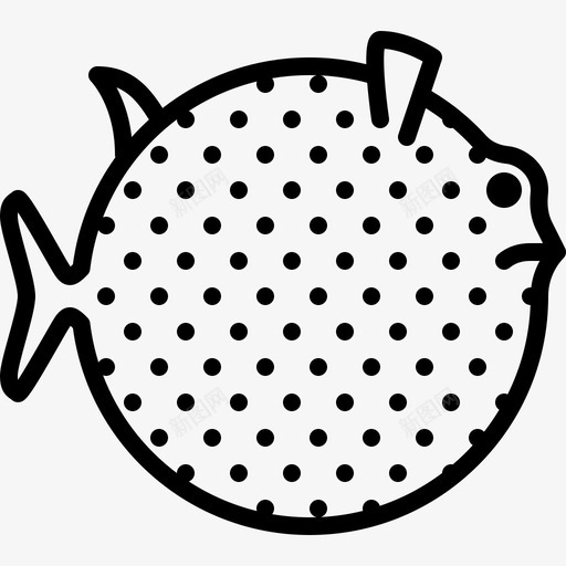 球形鱼类动物群线状图标svg_新图网 https://ixintu.com 动物群 球形鱼类 线状