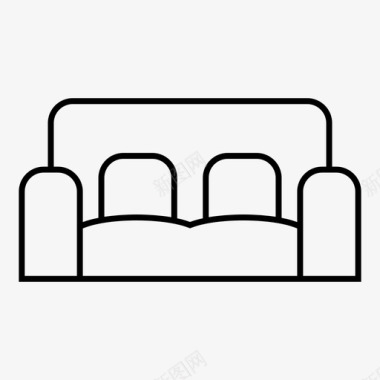 沙发公寓家具图标图标