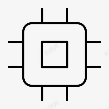 芯片cpu电子设备图标图标