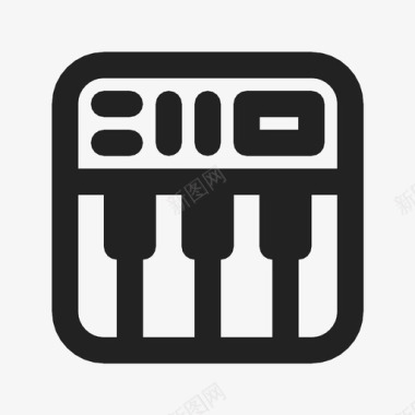 电子钢琴键盘乐器图标图标