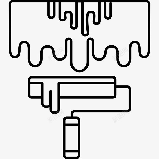 油漆油漆刷油漆辊图标svg_新图网 https://ixintu.com 油漆 油漆刷 油漆辊 油漆飞溅