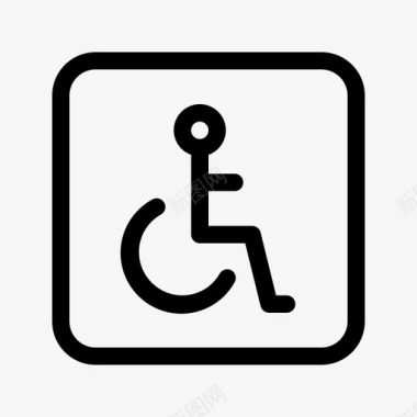 轮椅残疾人标志图标图标
