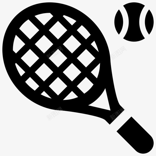 网球球球拍图标svg_新图网 https://ixintu.com 扣球 球 球拍 网球 运动 酒店度假套装1第4部分