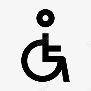 残疾人无障碍人图标图标