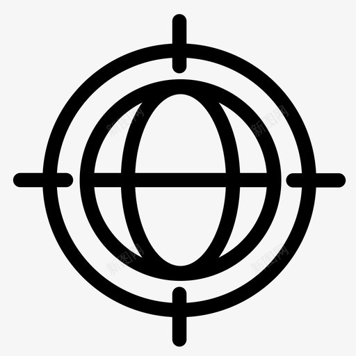 目标地球世界图标svg_新图网 https://ixintu.com 世界 世界图标 地球 目标