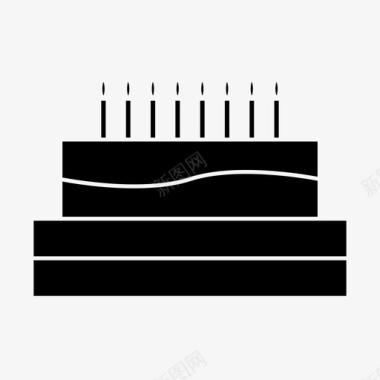 生日蛋糕亲情庆祝图标图标