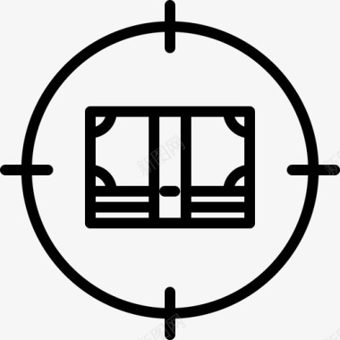 目标钞票营销图标图标