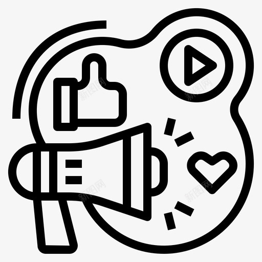广告商业营销图标svg_新图网 https://ixintu.com 促销 商业 商业管理 媒体 广告 营销