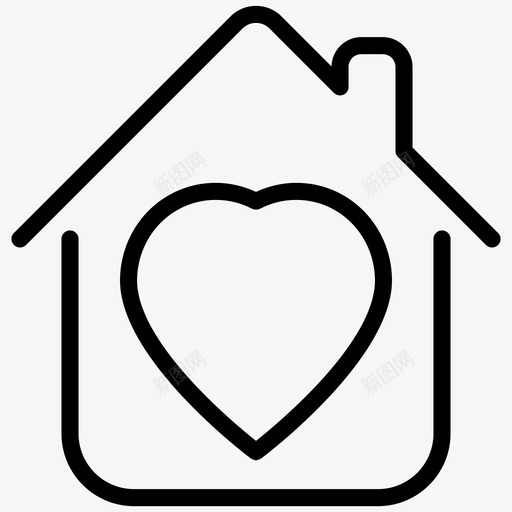 家的心房子收藏20图标svg_新图网 https://ixintu.com 家的心 房子 收藏20