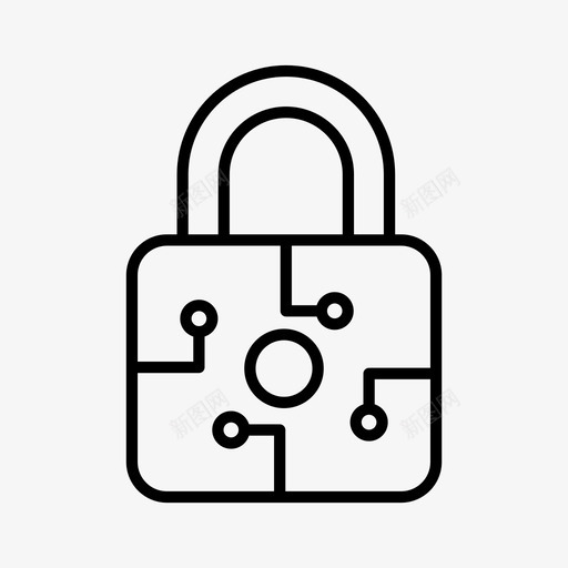 锁挂锁密码图标svg_新图网 https://ixintu.com 安全 密码 技术 挂锁 科学 科技 锁
