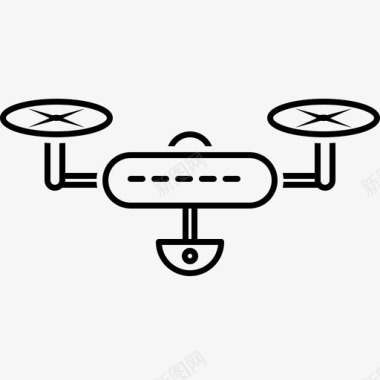 无人机飞机无人机摄像机图标图标