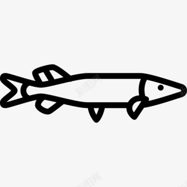 大梭子鱼动物群直线型图标图标