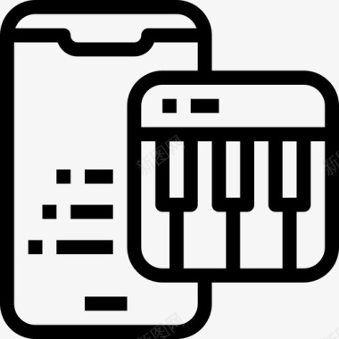 钢琴应用程序手机音乐图标图标