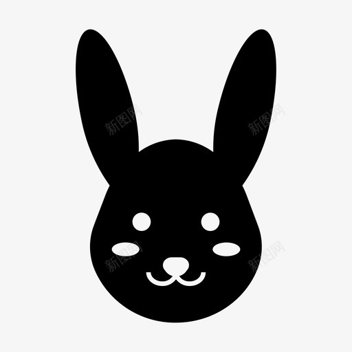 兔子动物可爱图标svg_新图网 https://ixintu.com 兔子 动物 可爱 宠物 春天