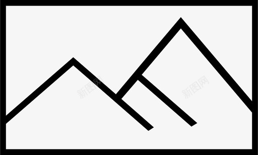 山高地雪图标图标