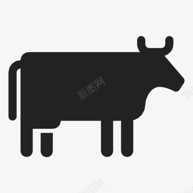 牛动物哞哞图标图标