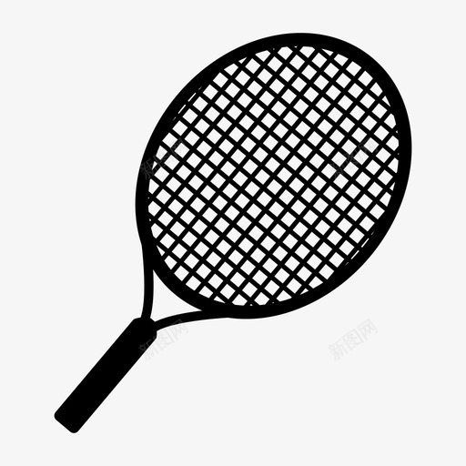 网球拍打球网拍图标svg_新图网 https://ixintu.com 弦 截击 打球 网拍 网球拍