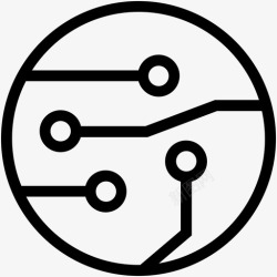 集成cpu电路板cpu电子图标高清图片