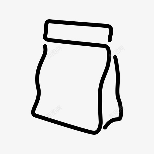 纸袋棕色袋子杂货店图标svg_新图网 https://ixintu.com 杂货店 棕色袋子 纸袋 超市