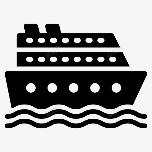 邮轮轮船运输图标svg_新图网 https://ixintu.com 旅行 船只 轮船 运输 邮轮