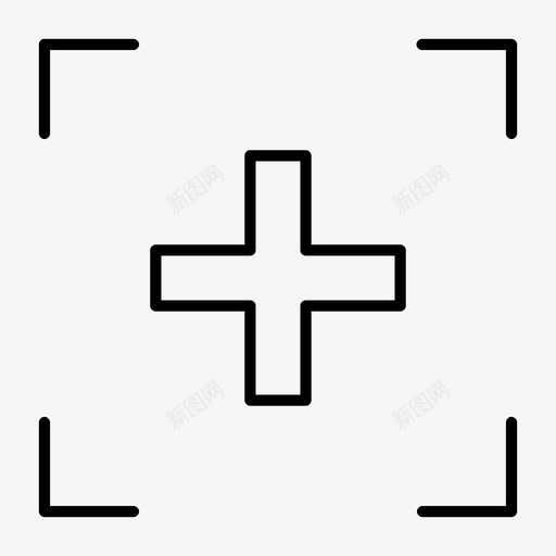 十字准星瞄准中心图标svg_新图网 https://ixintu.com 中心 十字准星 焦点 目标 瞄准