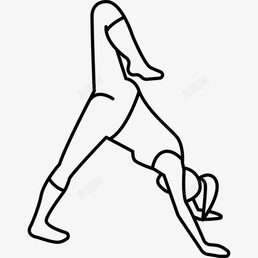 左腿向上弯曲运动瑜伽和普拉提图标svg_新图网 https://ixintu.com 左腿向上弯曲 瑜伽和普拉提 运动