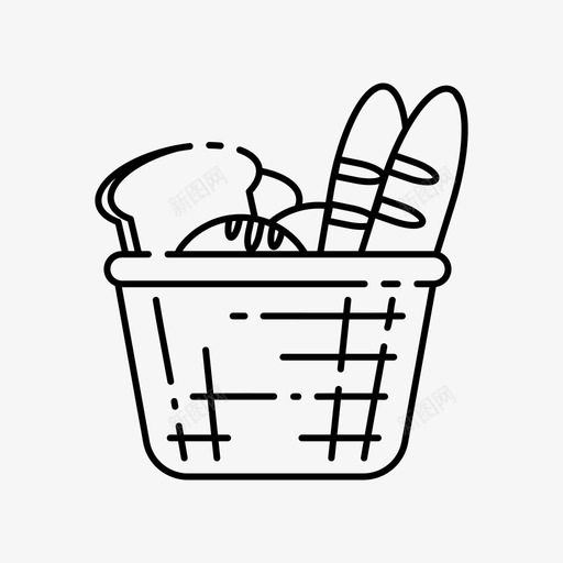 菜篮子新鲜杂货图标svg_新图网 https://ixintu.com 厨具烹饪角落 新鲜 杂货 菜篮子 超市