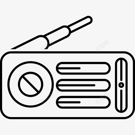 收音机频率音乐图标svg_新图网 https://ixintu.com 复古收音机 报告文学 收音机 音乐 频率