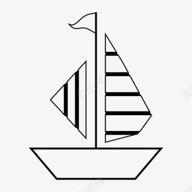 船海帆船图标图标