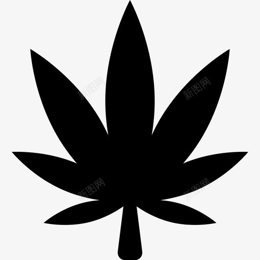 大麻叶自然和平与爱图标svg_新图网 https://ixintu.com 和平与爱 大麻叶 自然