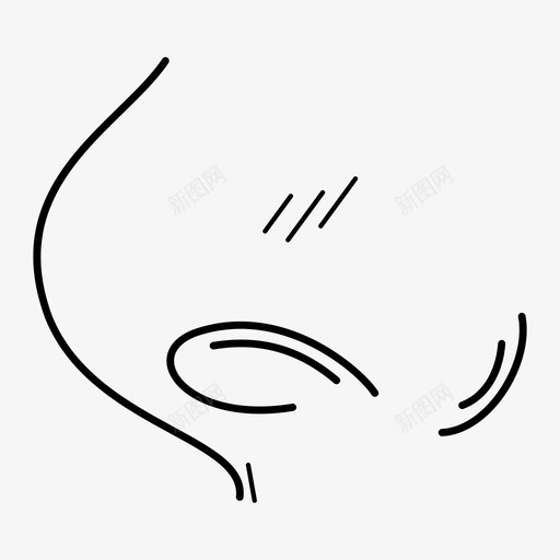 鼻尖五官鼻形图标svg_新图网 https://ixintu.com 五官 各种形式的男性鼻子 呼吸 器官 鼻尖 鼻形